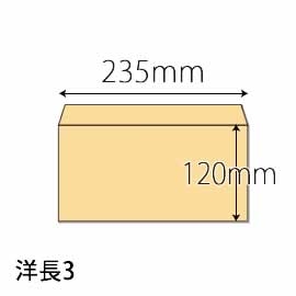 【既製品】洋長3(235x120mm)（〒枠なし）